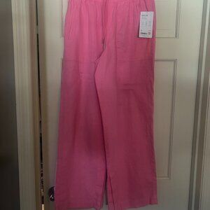 Athleta Pink Linen Pants Small